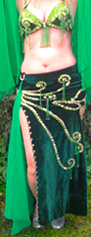 Buikdans kostuum in groen