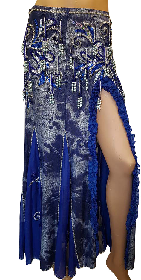 Kostuumrok 'Amra''  in Jeansblauw