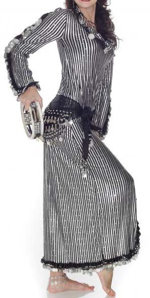 Saidi jurk in zwart zilver