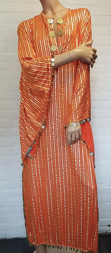 Saidi jurk in oranje goud in XL