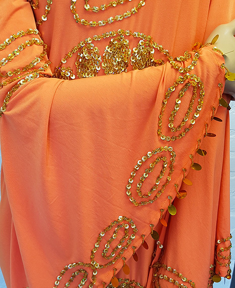 Saidi jurk in oranje goud