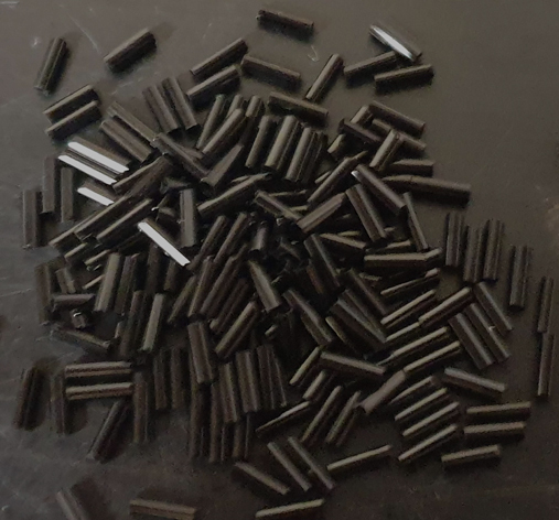 Pailletjes zwart staafjes 50gram