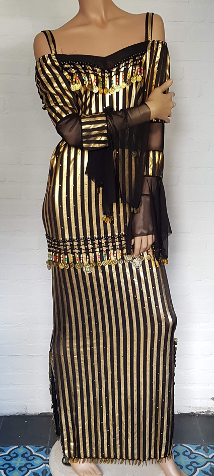 Saidi jurk in zwart goud 2XL met foutje